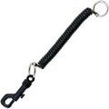 5" Coil with Plastic Swivel Hook and Split Key Ring